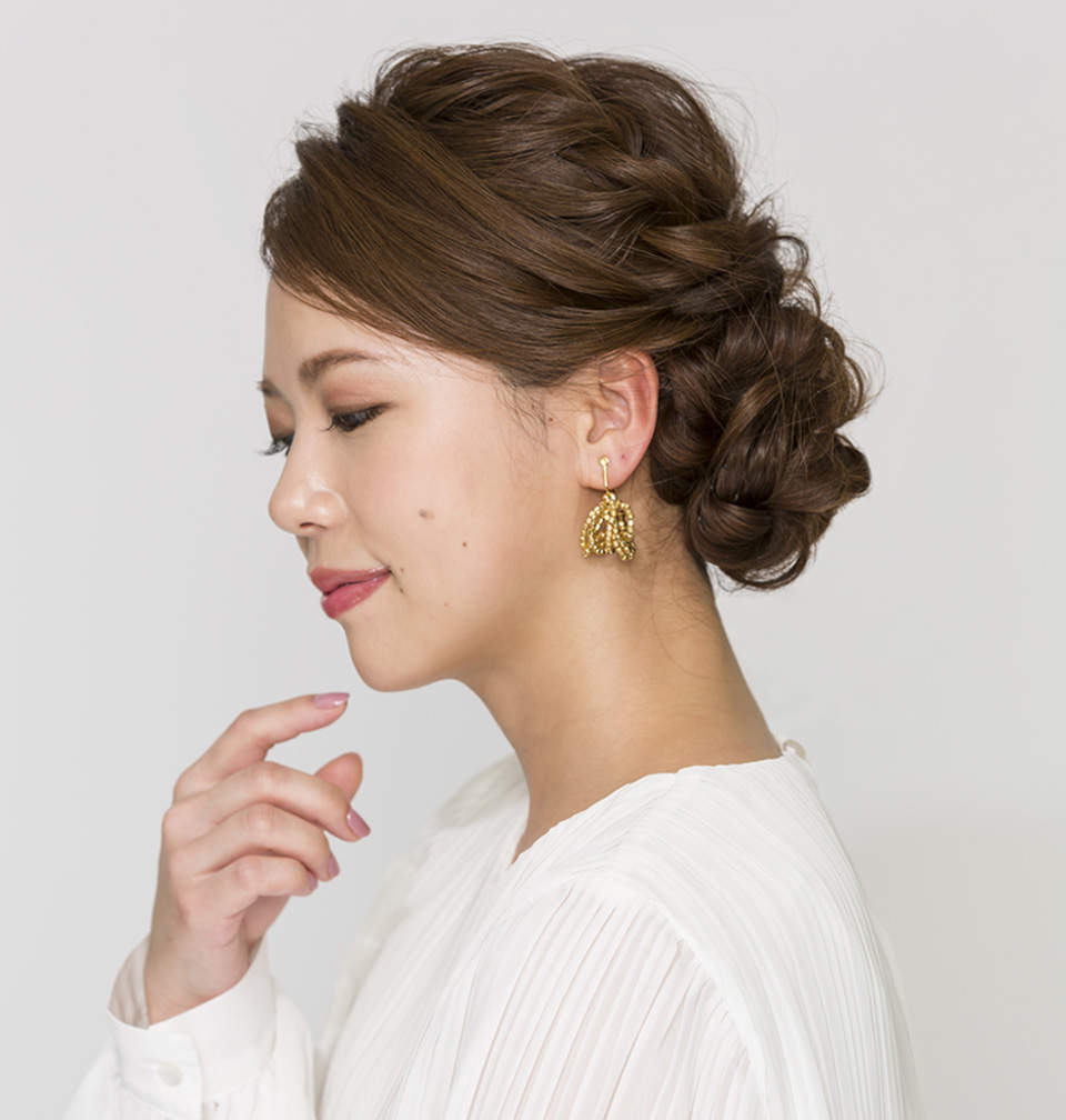 華やかサイドシニヨン アトリエはるか