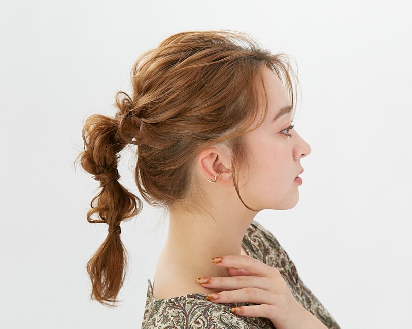 ポニーテールヘアアレンジ
